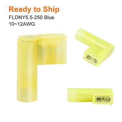 China FLDNY5.5-250 Color 10~12AWG Yellow Nylon Flag Insulated Female Disconnector FLDNY 5.5-250 FLDNY5.5-250 for sale