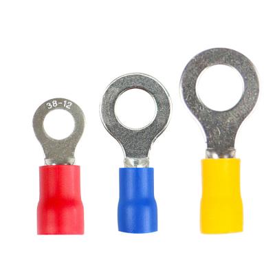 China Insulation Red / Blue / Yellow / Black Crimp Copper Tube Cable Terminal Ring Hooks For RV Cable for sale