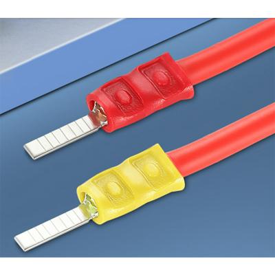 China DBV5.5-10 DBV5.5-14 DBV5.5-18 DBV8-14 DBV14-16 DBV5.5 Yellow Copper Brass PVC Tin Plated Insulated Blade Terminal DBV for sale