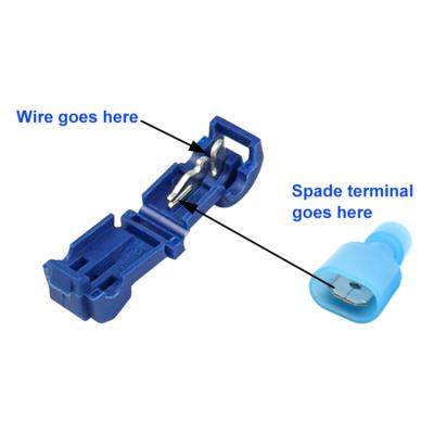 China Insulated T Type Electrical Cable Splice Tap Plastic Crimp Terminal Quick Lock 878 878 for sale