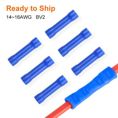 China A.W.G. Splice Wire End Quick Connector BV 2 BV2 BV2 blue crimp connector 14~16 for sale