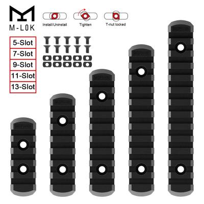 China Picatinny Rail Section Bugleman M-Lok Picatinny Rail, 5-Slot 7-Slot 9-Slot 11-Slot 13-Slot Lightweight and Durable Polymer M-Lok Rail Section (5 Pieces) for sale