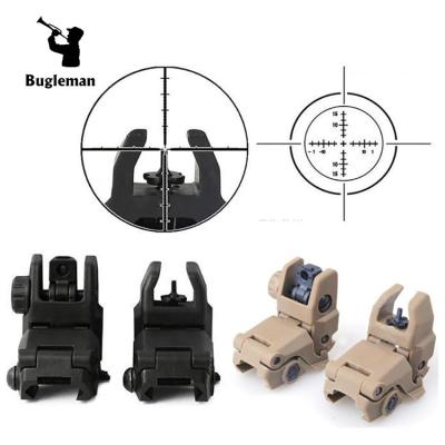 China Accessories Bugleman Flip Up Backup Sights Resin Hunting Tactical BuiS Set Folding Front Rear Sight for sale