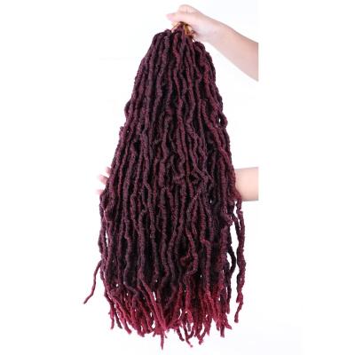 China Low Tempreture Fiber NU Locs Hair Synthetic Fiber Hair Braids Crochet Extension for sale