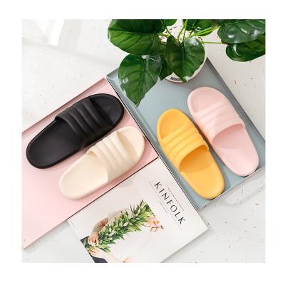 China 2021 fashion concolorous trend summer women indoor ladies slippers home daily use indoor slippers for sale