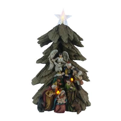 China Europe Premium Quality Holy Family Figuirne Oranment Resing Religious Christmas Nativity Sets for sale