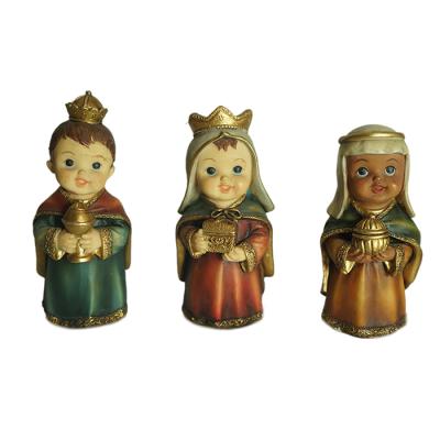 China New Design Grace 2021 Top Europe Christmas Decoration Nativity Figurine Indoor Resin Nativity Set for sale