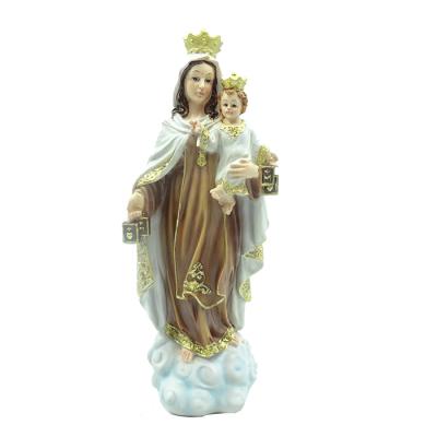 China Religious catholic statue Mary of Europe and baby Jesus figurine for sale