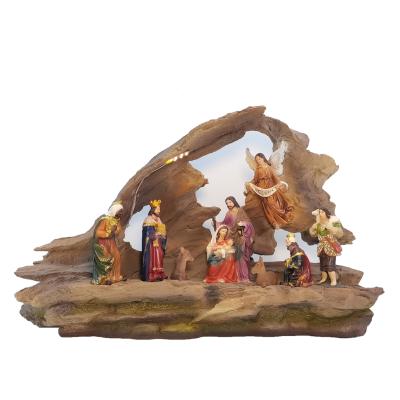 China Worldwide Religious Holy Family Figurine Premium Quality Nativity Set Ornament Resin Christmas for sale