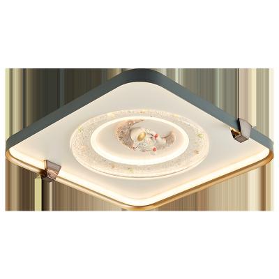 China Smart Home Decoration LED Ceiling Light Living Room Lighting Black Gold Modern Decorative Indoor Iron High Quality Remote Control Smart Home Ceiling Light for sale