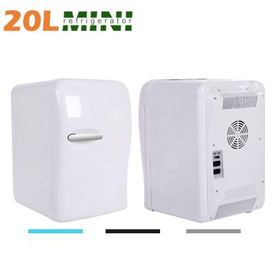 China Factory Direct Sale 20L 12V Portable DC AC Fridge Refrigerator Cute No Noise Small Refrigerator Mini Fridge For Home Household for sale