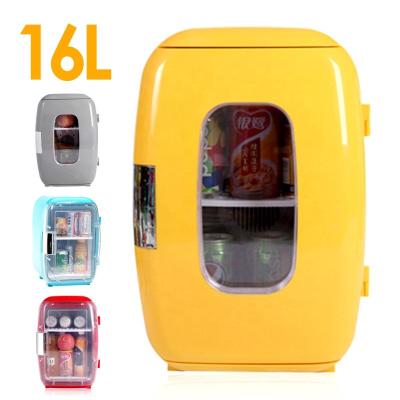 China AC Fridge Refrigerator ABS 16L DC12V AC110V Hot Cold Cold No Noise Factory Wholesale Mini Cute For Car Fruit for sale