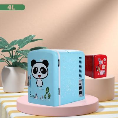 China DC AC Fridge 4L Fridge Cooler and Warmer Small Mini Box Cheap Portable Refrigeration for Car Fruits and Vegetables for sale