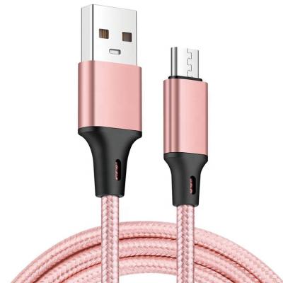 China Nylon Braided Data Transfer 1m 1.5m 2m OEM Odm Charging And Transfer Data Usb To Micro Charging Cables For Mobile Phone Laptop for sale