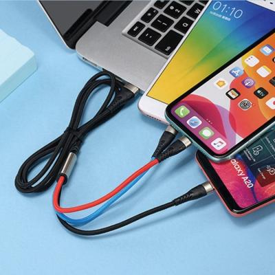 China Amazon Data Charge and Transfer Vend Data Transfer 2.4a USB to Type-C Micro 3 in 1 Charging Cables for iPhone iPad IOS Android for sale