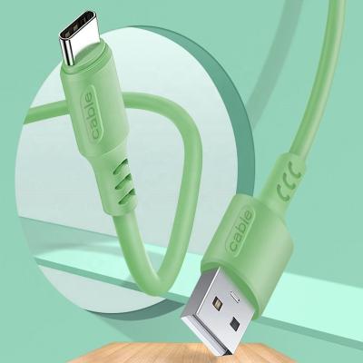 China High quality 1m data charge and transfer 2.0 usb silicone 5V 3A to type-c male to male fast data charging cables for android for sale