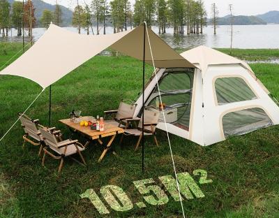 China 2023 new design portable full automatic quick opening waterproof tent tarp 2 in 1 for camping universal tent for sale