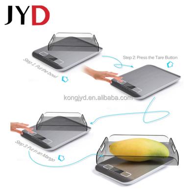 China Kitchen Scales JYD EKS18 5000g Digital Stainless Steel Bread Maker Scale With Back Light for sale