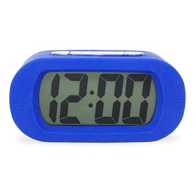 China 2022 Hot Selling LUMINOVA Amazone Silicon Cover Multifunction Digital LCD Display Alarm Clock for sale