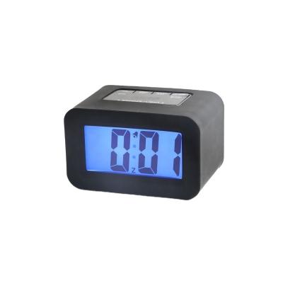 China Minimalist Colorful Soft Cover Silicon Rectangle Screen Display Large LED Digital Alarm Clock Pretty for sale