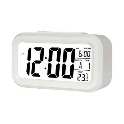 China Sizes 2022 Hot Selling ABS Amazon Large LCD Display Backlight Battery Operated Modern Digital Alarm Clock for sale