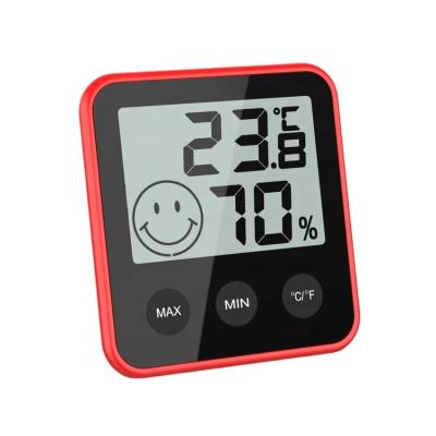 China Indoor Digital Mini Thermometer Hygrometer With Magnet Temperature Thermometers Plastic LCD Display for sale