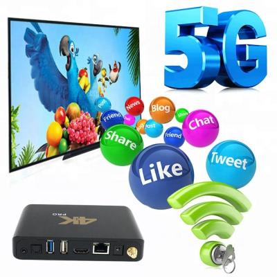 China H265 Smart TV Box 4K Android 9.1 Support Dual Band IPTV HD Wifi 2.4G/5G TV Box for sale