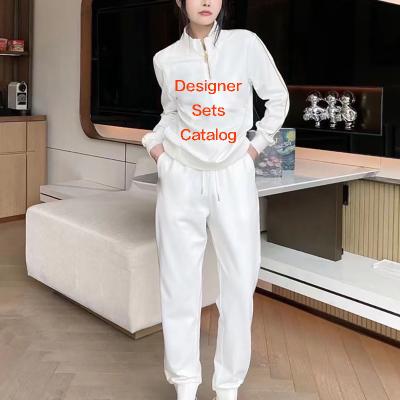 China Anti-pilling Droma Wholesale High Quality Luxury Women Designer Clothes Famous Brand Luxury Two Pieces Set for sale