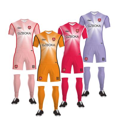 China Wholesale Cheap Breathable Soccer Jersey Club Team Pink Soccer Jerseys for sale