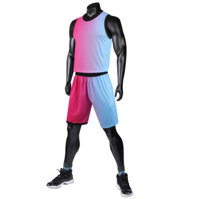 China Antibacterial Rose Gold Blue Black Basketball Tank Tops for sale