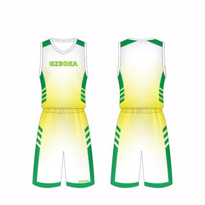 China Antibacterial Sublimated Reversible Basketball Tank Top T-Shirts and Shorts Sets Basketball Uniforms for sale