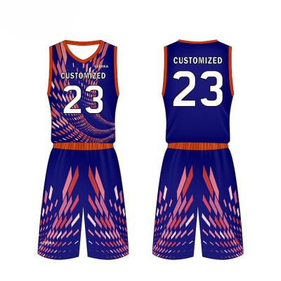 China Wholesale Antibacterial Basketball Shirt Cheap Quality Breathable Adult Basketball Uniforms for sale