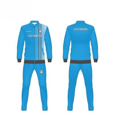 China China Factory Cheap Sport Anti-UV Jogging Suits Custom Simple Blue Soccer for sale