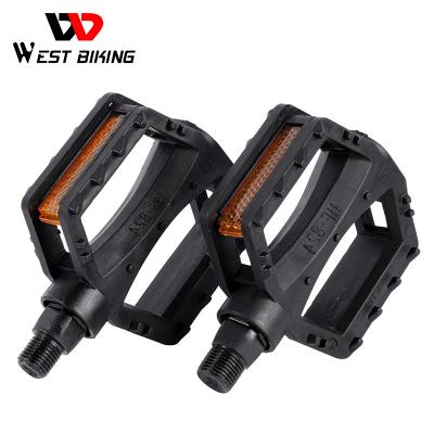 China Plastic Mountain Bikes BMX Ultralight Anti-Skid Road Cycling Reflective Film Bearing Sealed Durable Bicycle Pedals for sale