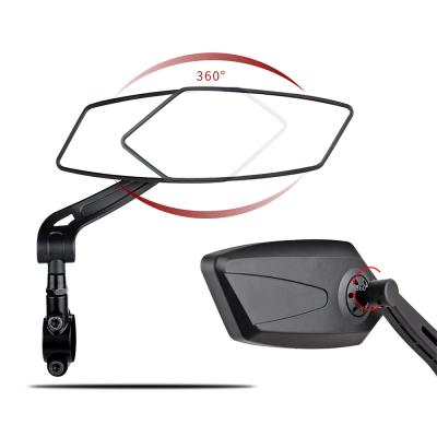 China Mountain Bikes Wide Range Rear View Reflector Bicycle Adjustable Left Right Rear View Mirror for sale