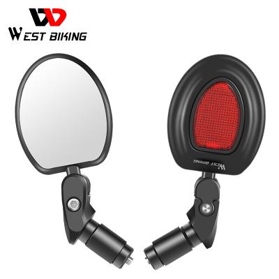 China 18-22MM WESTERN View MTB Road WESTERN Cycling Mirror Adjustable Rear Cycling Mirror Wide Angle Mirror 360 Rotation Handlebar for sale