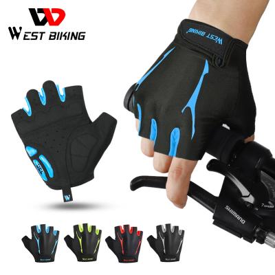 China WESTERN BIKING Cycling Gloves Anti Slip MTB Gloves Breathable Road Bicycle Half Finger Gloves Men Women Washable Outdoor Sports Bike Cycling Gloves for sale