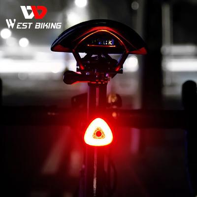 China WEST CYCLING Bike Flashlight Mountain Road Rear Light Bicycle Tail Light Auto Start/Stop Brake Sensing LED Cycling Lamp Taillight 350mAh Lithium Battery for sale