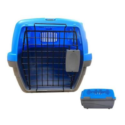 China Breathable Lightweight Plastic Outdoor Travel Box Dogs Cats Kennel Crate Airline Approved Pet Carriers for sale