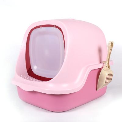 China Sustainable Pet Supplies Cleaning Products Fully Enclosed Large Size Cat Toilet Drawer Cat Litter Box Splash Proof Deodorizer Cat Litter Box for sale