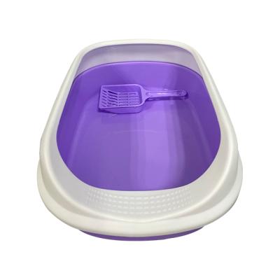 China Dark Color Eco-Friendly Viable pp Plastic Cat Litter Box Toilet House for sale