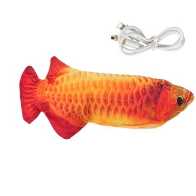 China Lifelike Realistic Collapsing Simulation Fish Shake Toys Cat Kicker Toy Moving Fish Electric Cat Toy Fish Catnip for sale