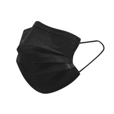 China China Factory Wholesale Half Face Mask OEM CE Approve Disposable Adult Black Face Masks 3 Layers Nonwoven Masks With Soft Elastic Earloop for sale