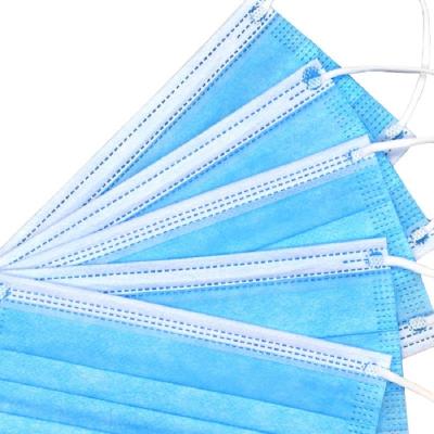 China Medical Breathable Disposable IIR Type Non Woven 3 PLY Earloop Face Mask For Man And Woman for sale