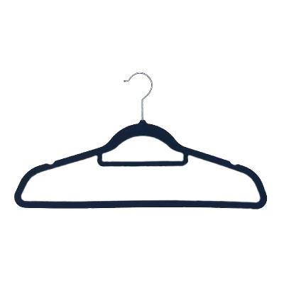 China Durable Custom Logo Non-Slip Felt Clothes Hangers Space Triangles Velvet Hangers 50 Pack Wall Mounted for sale