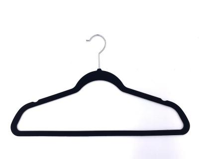 China Behind Doors/On Walls Wholesale Garment Over The Bathroom Percheros Para Ropa Velvet Hangers Non Percheros Slip Resistant Felt With Logo for sale