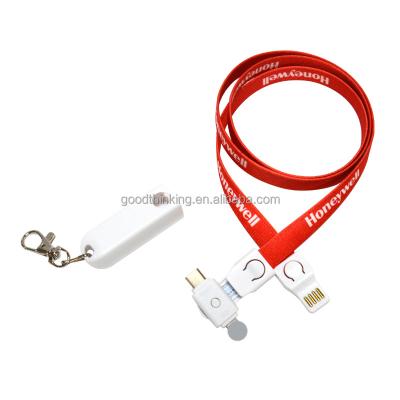 China Whole camera sale free sample 3 in 1 usb fast charging cable lanyard mobile phone charger charging for sale