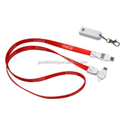 China Camera OEM ODM Design Type C Data Transfer 1 Meter 4 In 1 Multi Lanyard USB Cable USB Charging Cable for sale