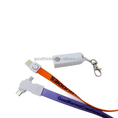 China Free Sample Camera Type C Charging Cable For Phone OEM Custom Logo 3 in 1 Lanyard USB Cable for sale