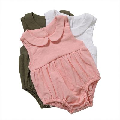 China Custom Comfotable OEM Baby Rompers Baby Clothes Summer Clothes Baby Ruffle Romper for sale